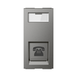 2 Line Jack  RJ-11 with shutter & name plate