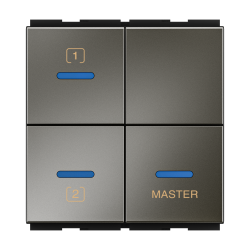 Touch - 2 Switch with Master - 2M  110 - 240V ~ 6A each