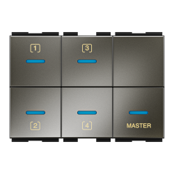 Touch - 4 Switch with Master - 3M  110 - 240V ~ 6A each