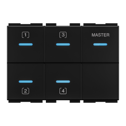 Touch - Infrared 4 Switch with Master - 3M  110 - 240V ~ 6A each