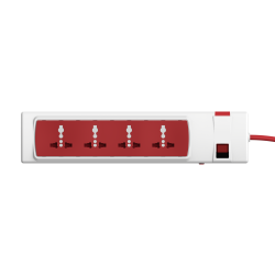 G-POWER 4+1 SPIKE ADAPTOR with master switch  indicator  safety shutter  International sockets & sur